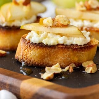 Pear and Goat Cheese Crostini