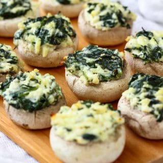 Spinach Feta Stuffed Mushrooms