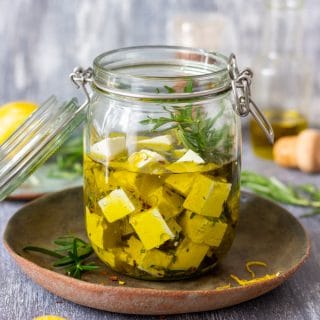 Rosemary Marinated Feta Cheese