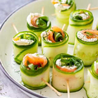 Smoked Salmon Cucumber Rolls