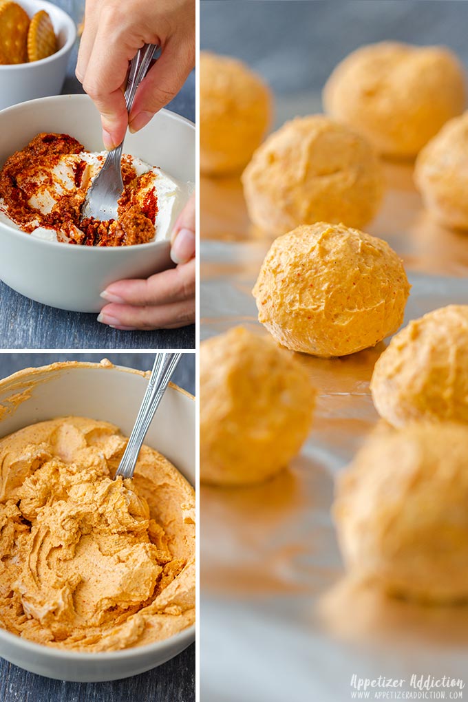 How to make Mini Pumpkin Cheese Balls Collage