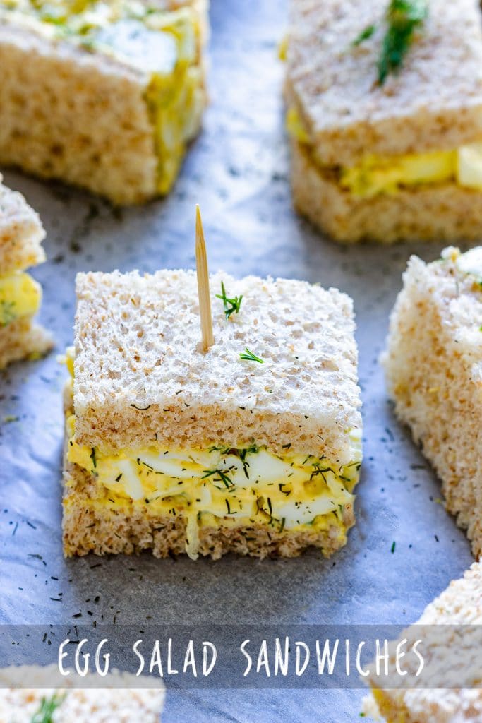 Mini Egg Salad Sandwiches Recipe - Appetizer Addiction