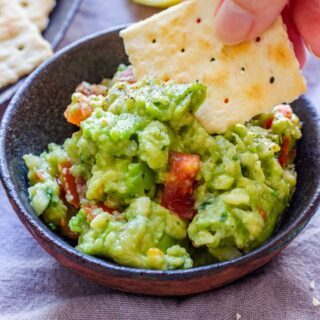 Eating Homemade Guacamole