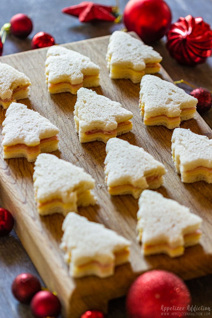 Christmas Tree Sandwiches - Appetizer Addiction